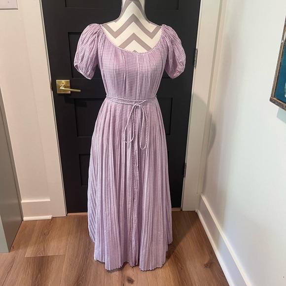 Tory Burch Dresses & Skirts - Tory Burch Lavender Checkered Cotton And Silk Dress NWT